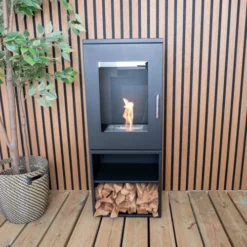 Cheyenne - Bioethanol Stove Fireplace -Dimplex Shop BIO 20 304 Fritstaaende biopejs i braendeovns design
