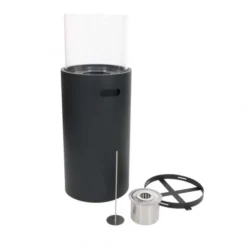 Outdoor Black Freestanding Bioethanol Fireplace -Dimplex Shop Fritstaaende biopejs sort cylinderformet BIO 20 275BK