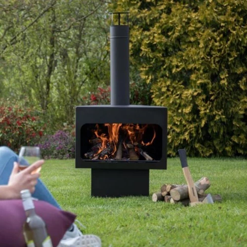 Jersey XL Garden Fireplace In Black 4 Jersey XL Garden Fireplace In Black - Image 2
