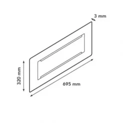 Xaralyn Built-in Profile - L 10 Xaralyn Built-in Profile - L -Dimplex Shop Xaralyn inbygningsprofil L tegning