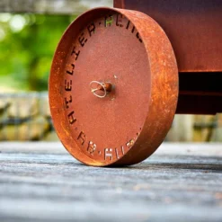 Bijuga Corten Steel Garden Fireplace -Dimplex Shop bijuga hjul til havepejs