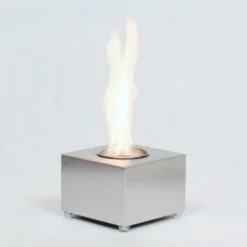 Cube Tabletop Bio Fireplace - Steel -Dimplex Shop billig bordbiopejs i rustfrit staal 23238 23897 25294