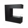 Black 3-Sided Bio Fireplace In Steel 1 Black 3-Sided Bio Fireplace In Steel -Dimplex Shop bio20216bk 51600