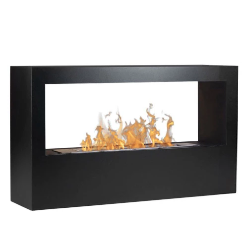 Freestanding L Bioethanol Fireplace - Black 3 Freestanding L Bioethanol Fireplace - Black