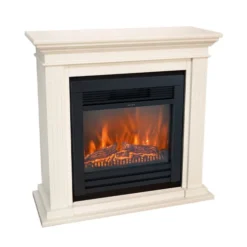 Cadiz White Electric Fireplace - MDF