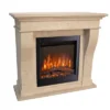 Kreta Natural Stone Electric Fireplace - White -Dimplex Shop bio60128f02el 51836