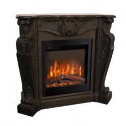 Louis Electric Fireplace - Black