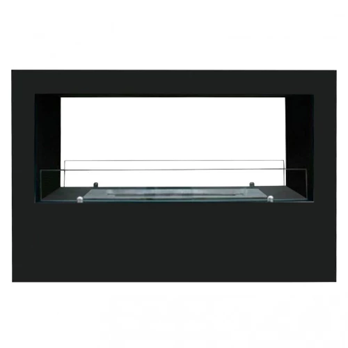 Freestanding L Bioethanol Fireplace - Black 4 Freestanding L Bioethanol Fireplace - Black - Image 2