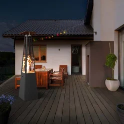 Pyramid Outdoor Gas Fireplace -Dimplex Shop blackgasheater 38420