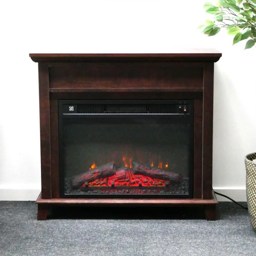 Brown Romantic Electric Fireplace 6 Brown Romantic Electric Fireplace - Image 4