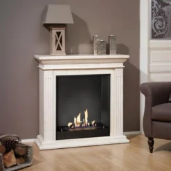 Cadiz Surround - White Natural Stone -Dimplex Shop cadiz hvid fossile stone