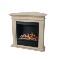Cadiz Corner Hybrid Fireplace - White