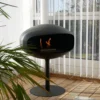 Cocoon Pedestal Black With A Black Base -Dimplex Shop cocoon pedestal med sort fod i udestue