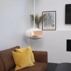 Cocoon Aeris - White -Dimplex Shop cocoon fires aeris white new bioethanol fireplace 6 54870