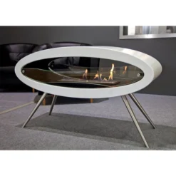 Ellipse Floor - White -Dimplex Shop decoflame ellipse floor white 2 52749