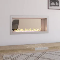 Icon Slimline Firebox FBDS1100 Steel -Dimplex Shop dobbeltsidet slimline firebox i rustfrit stal