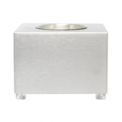 Cube Tabletop Bio Fireplace - Steel