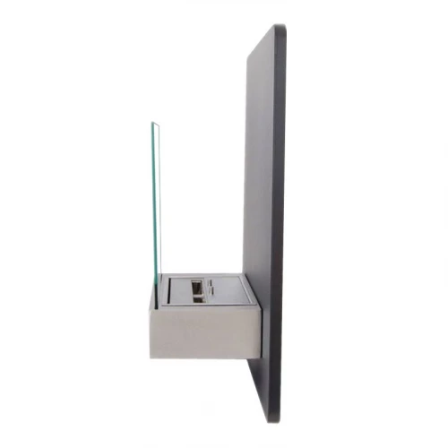 Elegant Black Wall-mounted Fireplace 6 Elegant Black Wall-mounted Fireplace - Image 4