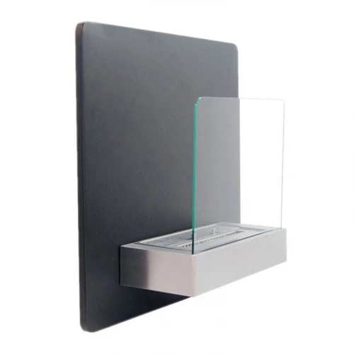 Elegant Black Wall-mounted Fireplace 4 Elegant Black Wall-mounted Fireplace - Image 2