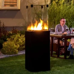 Deluxe Patio Outdoor Gas Fireplace - Black -Dimplex Shop gas outdoor garden fireplace