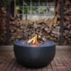 Bowl Gas Fireplace Fire Table - Anthracite -Dimplex Shop happy cocooning bowl black gas fire table 2 53736