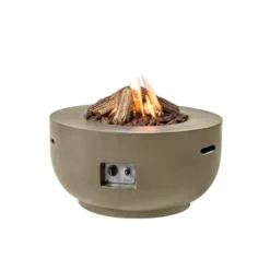 Bowl Gas Fireplace Fire Table - Taupe