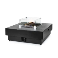 Hestia Gas Fire Pit Table - Black