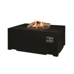 Rectangular Gas Fireplace Fire Table - Black
