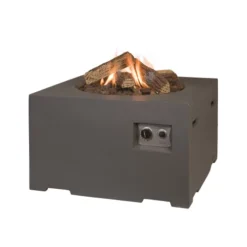 Square Gas Fireplace Fire Table - Anthracite