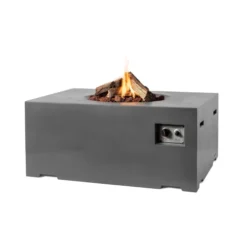 Rectangular Gas Fireplace Fire Table - Anthracite