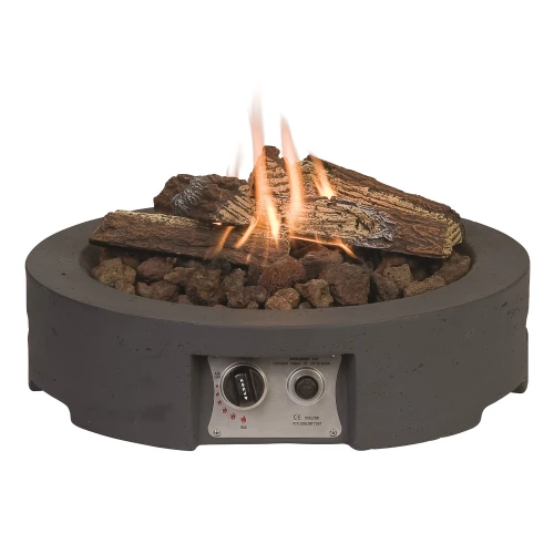 Round Table Top Gas Fireplace - Anthracite 3 Round Table Top Gas Fireplace - Anthracite
