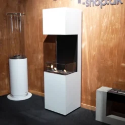 Open 3-Sided Bio Fireplace - White 10 Open 3-Sided Bio Fireplace - White -Dimplex Shop hvid fritstaende biopejs