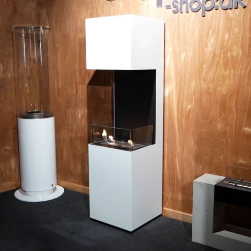 Open 3-Sided Bio Fireplace - White 6 Open 3-Sided Bio Fireplace - White - Image 4