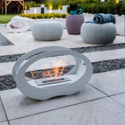 Oval - Bio Fireplace For Table 15 Oval - Bio Fireplace For Table -Dimplex Shop hvid oval biopejs bord