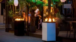 Deluxe Patio Outdoor Gas Fireplace - White -Dimplex Shop hvid udendoers gaspejs 30053