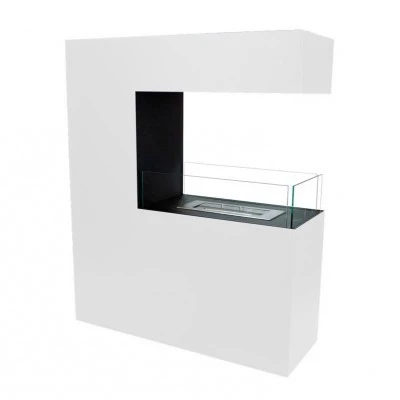 Tall White Room Divider Bio Fireplace 4 Tall White Room Divider Bio Fireplace - Image 2