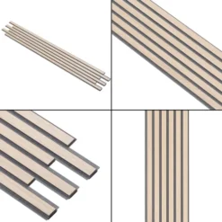 I-Wood Acoustic Panels - Pro+ - Natural -Dimplex Shop i wood pro plus akustikpanel farve natur graa filt sort kerne 1 46649