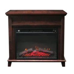 Brown Romantic Electric Fireplace