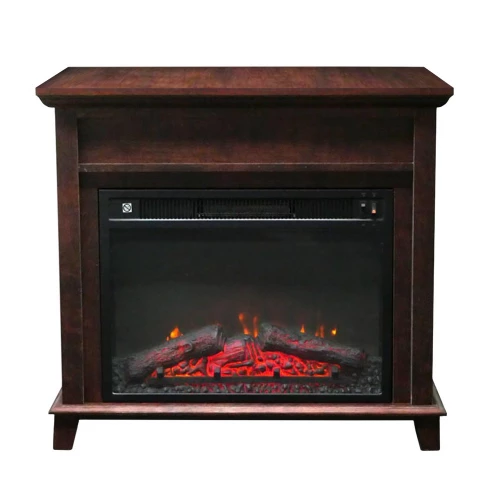 Brown Romantic Electric Fireplace 3 Brown Romantic Electric Fireplace