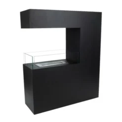 Tall Black Room Divider Bio Fireplace -Dimplex Shop images 6 tallfreestandingbiofireplaceblack 1 458621 47222