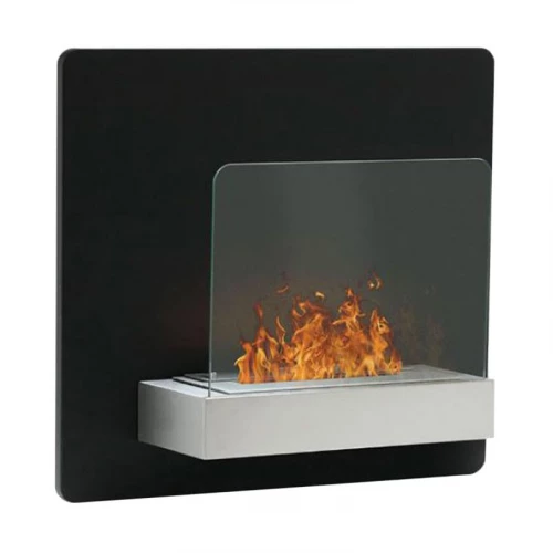 Elegant Black Wall-mounted Fireplace 3 Elegant Black Wall-mounted Fireplace