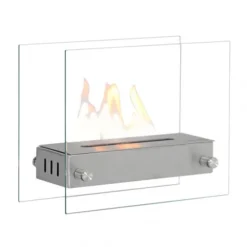 Bio Fireplace - Steel And Glass