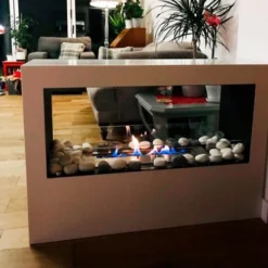 Lansing - White Freestanding Bioethanol Fireplace -Dimplex Shop images bio202138 43926