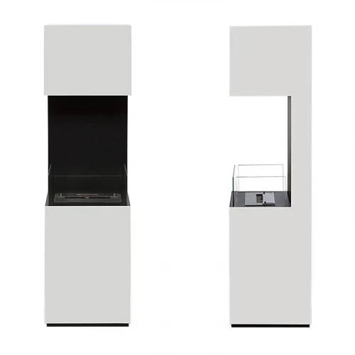 Open 3-Sided Bio Fireplace - White 5 Open 3-Sided Bio Fireplace - White - Image 3