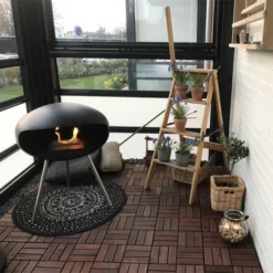 Cocoon Terra - Matte Black With Steel Legs 7 Cocoon Terra - Matte Black With Steel Legs -Dimplex Shop images bio701052 43953