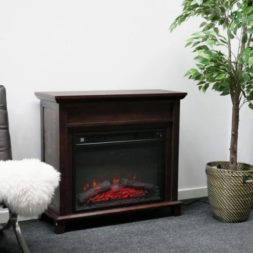 Brown Romantic Electric Fireplace 4 Brown Romantic Electric Fireplace - Image 2