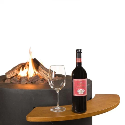 Round Fire Table Gas Fireplace - Anthracite 5 Round Fire Table Gas Fireplace - Anthracite - Image 3