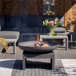 Kotka Industrial Dark Firepit - 80 Cm -Dimplex Shop images out802155 44194