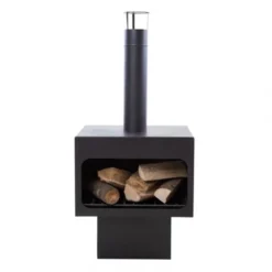 Jersey XL Garden Fireplace In Black