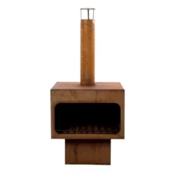 Jersey XL Garden Fireplace In Corten Steel -Dimplex Shop images out802212 44364